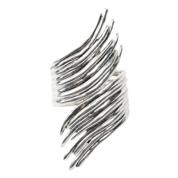 Zara Silver Zinc Metal Trinny Tiffany Style Zinc Steel Bracelet Cuff‎ Yin Yang - Picture 5 of 5